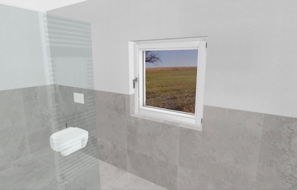 3D-Visualisierung: Detailansicht der geplanten Badausstattung